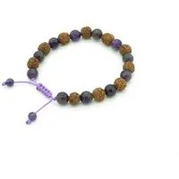 Just Be Just Be Handgelenk Mala Rudraksha mit Amethyst – Produktbild 1 von 1