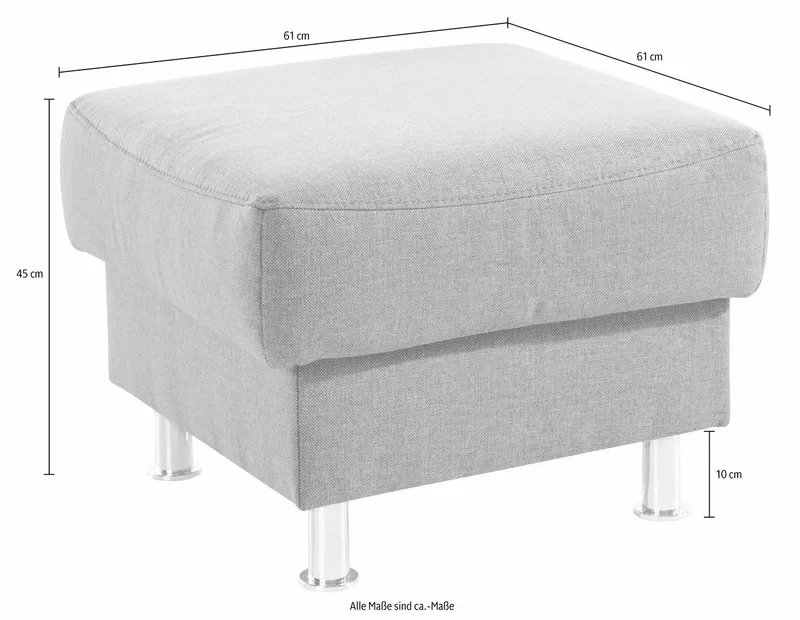 sit&more Hocker Salsa, Grau, – Produktbild 4 von 5