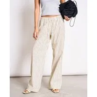 JAN N JUNE JAN N JUNE Weite Mid Rise Baumwollhose CETOS GOTS, Buttermilk striped, – Produktbild 1 von 1