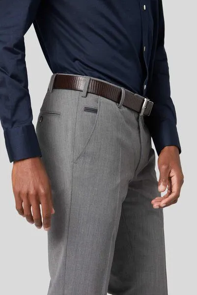 Meyer MEYER Feingabardine Bi-Stretch Chino, Grau (grau), – Produktbild 4 von 4