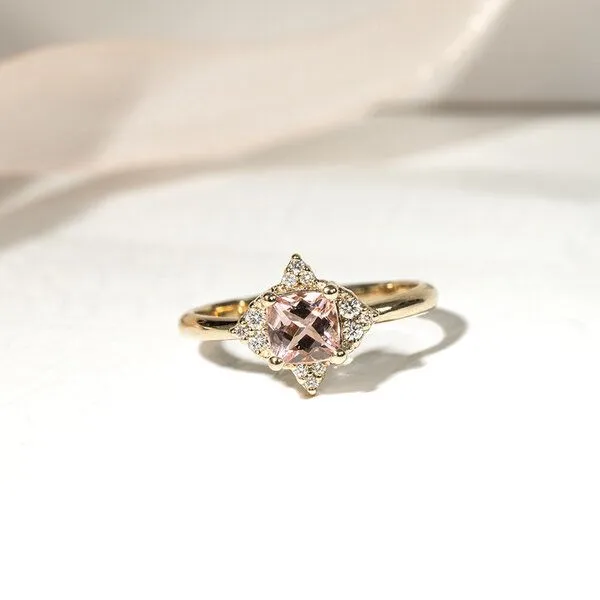 Eppi Eppi Ring mit Morganit und Diamanten Ethany – Produktbild 2 von 4