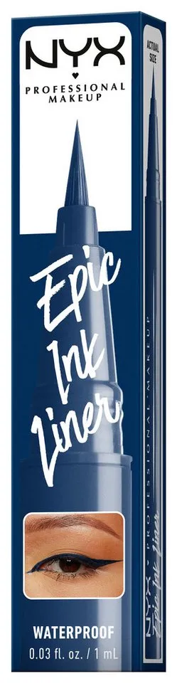 NYX PROFESSIONAL MAKEUP Eyeliner EPIC INK LINER, mit auffälliger Pigmentierung, Blau, – Produktbild 3 von 5