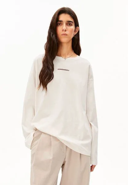 ARMEDANGELS ARMEDANGELS FIETAA EARTH Damen Longsleeve 100% Bio-Baumwolle, Oatmilk, – Produktbild 1 von 4