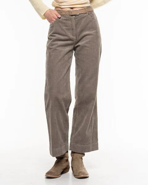 Alma & Lovis Alma & Lovis Softe Breitcord-Culotte aus Organic Cotton | Cablecord Culotte, Funghi (grau-braun), – Produktbild 1 von 4