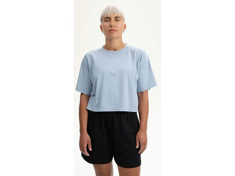 MELA MELA Bio-Damen-T-Shirt "DESNA" mit Rundhalsausschnitt, zartes blau, Gr. S – Produktbild 1 von 1
