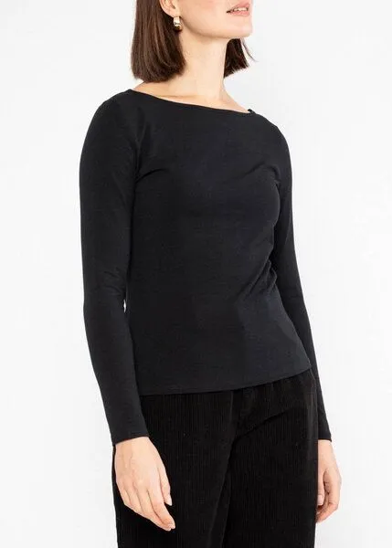blutsgeschwister blutsgeschwister Longsleeve Shirt "Oh Marine" aus Biobaumwolle, Black and strong (schwarz), – Produktbild 1 von 2