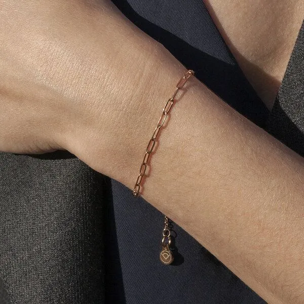 ALEXASCHA ALEXASCHA Feines Gliederarmband mit ovalen Gliedern 18k Vergoldung, Gold, – Produktbild 6 von 6