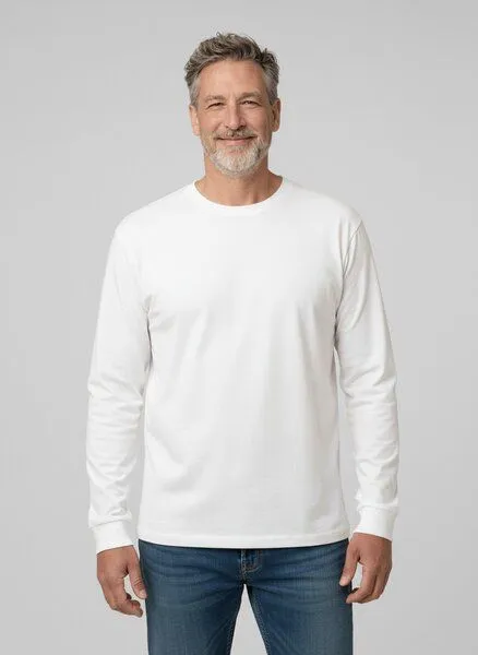 UNIPOLAR UNIPOLAR Loose-Fit Free Longsleeve, White, – Produktbild 1 von 2