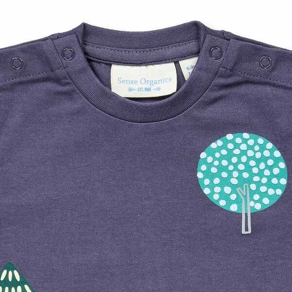 Sense Organics Sense Organics Baby Langarmshirt, Modell ELAN, Baum- & bär-druck, – Produktbild 2 von 4