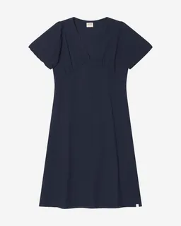 MATONA MATONA Damen vegan Kleid V-Ausschnitt Navy – Produktbild 1 von 1