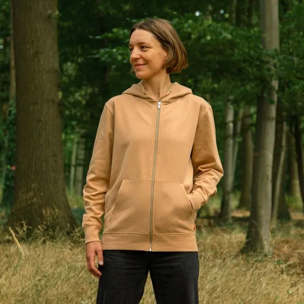 Cmig Cmig Kaffee-Hörnchen Kapuzenjacke unisex für Kaffeefreunde, Latte (beige), – Produktbild 3 von 4