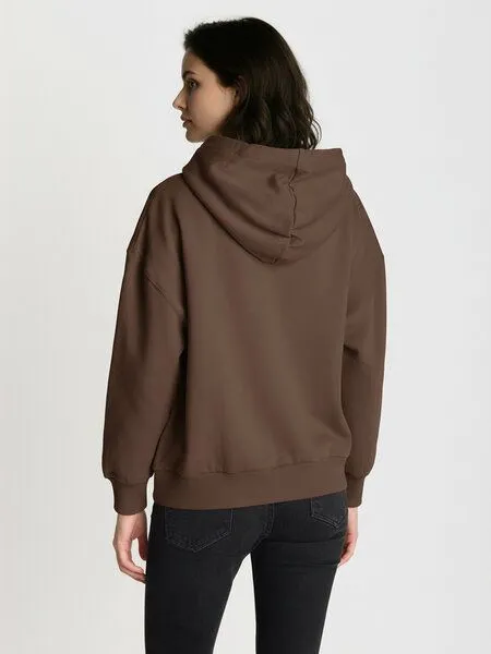 GreenBomb GREENBOMB Basic Vale - Lässige Sweatjacke aus Bio-Baumwolle / GOTS / Fair & Vegan, Braun (earth wood), – Produktbild 4 von 4