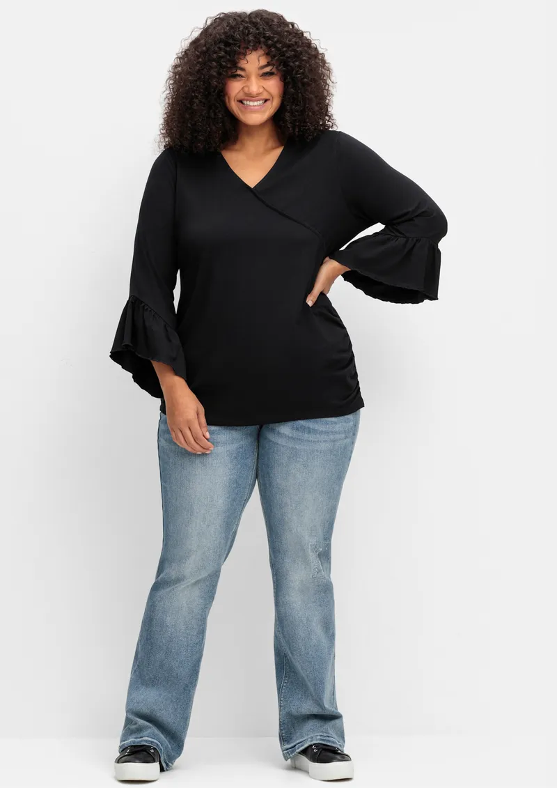 sheego by Joe Browns T-Shirt, Schwarz, – Produktbild 2 von 2