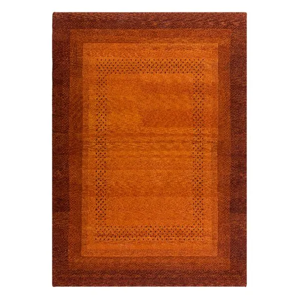 Prolana Prolana Handgefertigter Teppich "Sunrise" aus Wolle in Rot-Orange – Produktbild 1 von 3