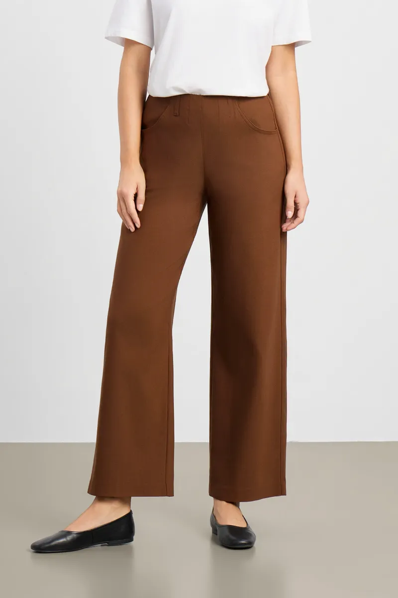 LAURIE LAURIE Damen vegan Hose Donna Locker Kurz Downtown Braun, Braun, – Produktbild 2 von 2