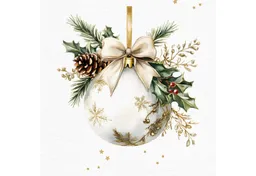 ti-flair Papierserviette, Servietten Papier 33x33cm 3-lagig mit Weihnachtskugel Motiv 20 Stk. – Produktbild 1 von 1