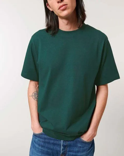 YTWOO YTWOO Sehr dickes Unisex T-Shirt | 240 g/qm | Top Premium Bio-Baumwolle, Grün, – Produktbild 3 von 4