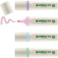 Edding 4er Set edding Textmarker "24 EcoLine Highlighter" pastell, farbig sortiert – Produktbild 1 von 1