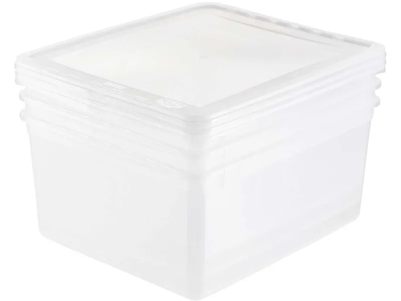 Keeeper Keeeper 3er-Pack Aufbewahrungsbox 'Bea' mit Deckel, air control, 3 x 18 l, transparent – Produktbild 2 von 2