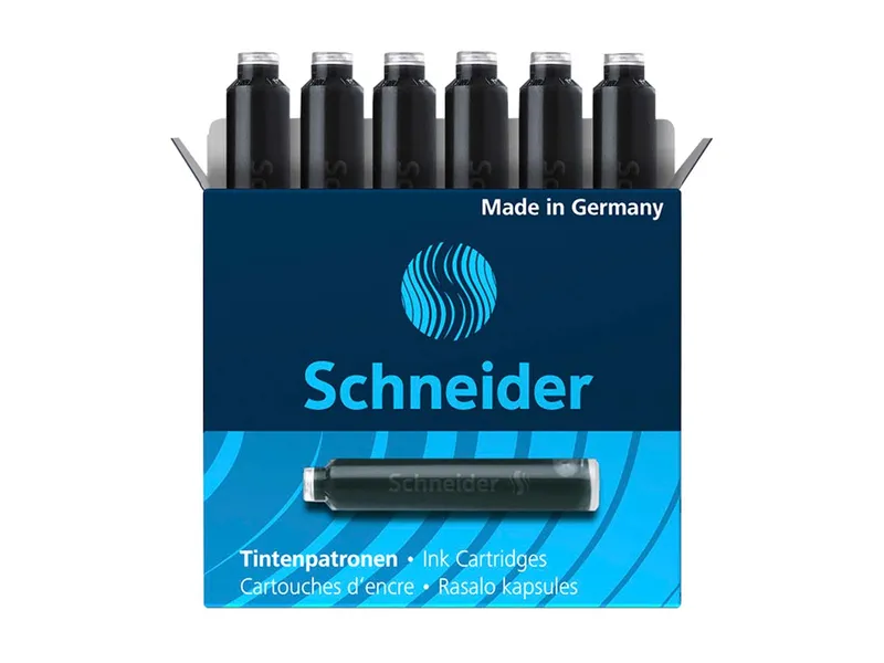 Schneider 6 Schneider Tintenpatronen 6601 für Füller, Schwarz, – Produktbild 1 von 2