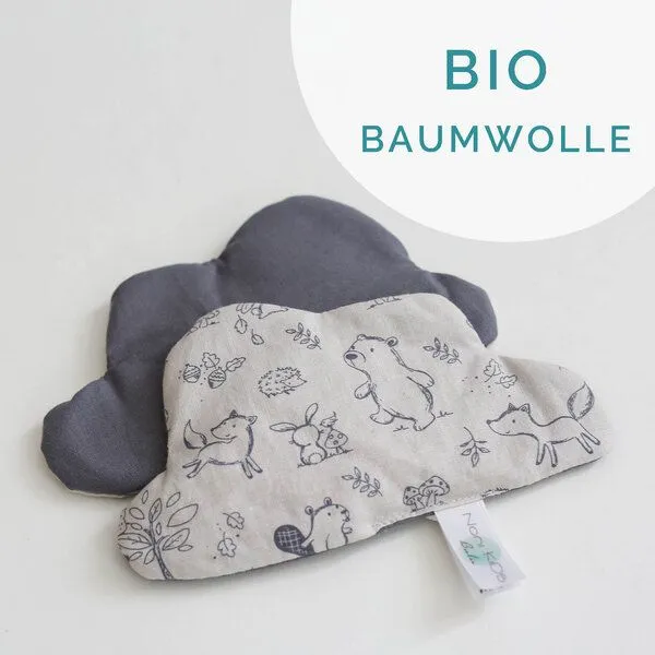 NoniKids Berlin NoniKids Berlin Wärmekissen Dinkel Wolke Bärchen aus Bio Baumwolle – Produktbild 1 von 3