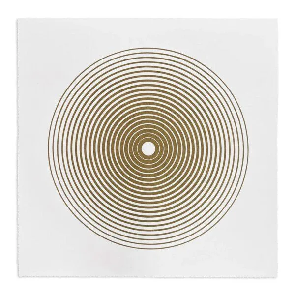 Veskor Cassiopeia Veskor Cassiopeia GONG Heilige Geometrie Linoldruck | 40 × 40 cm | Gold auf Weiß – Produktbild 1 von 4