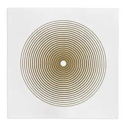 Veskor Cassiopeia Veskor Cassiopeia GONG Heilige Geometrie Linoldruck | 40 × 40 cm | Gold auf Weiß – Produktbild 1 von 1