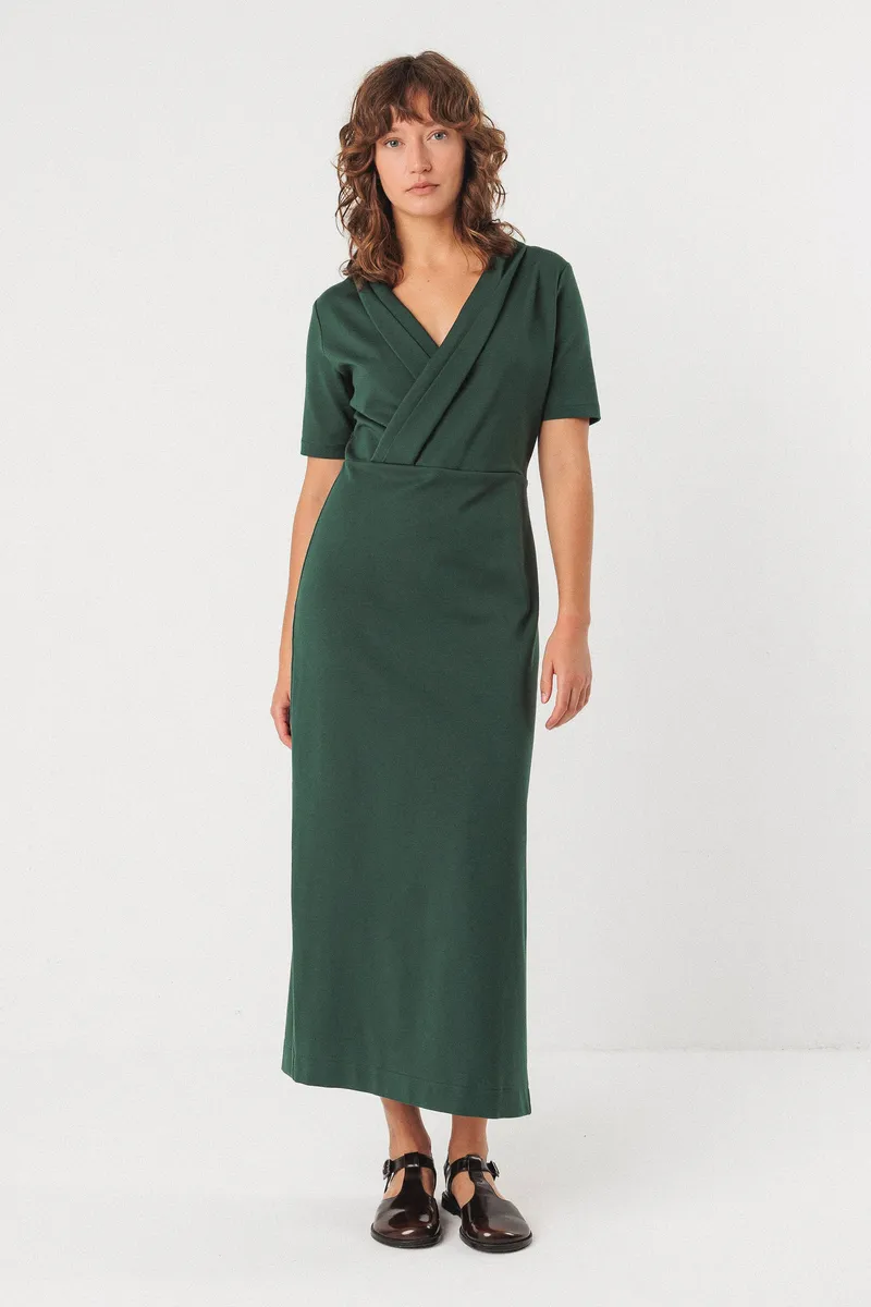 SKFK SKFK Damen vegan Kleid Mara Green, Dunkelgrün, – Produktbild 1 von 2