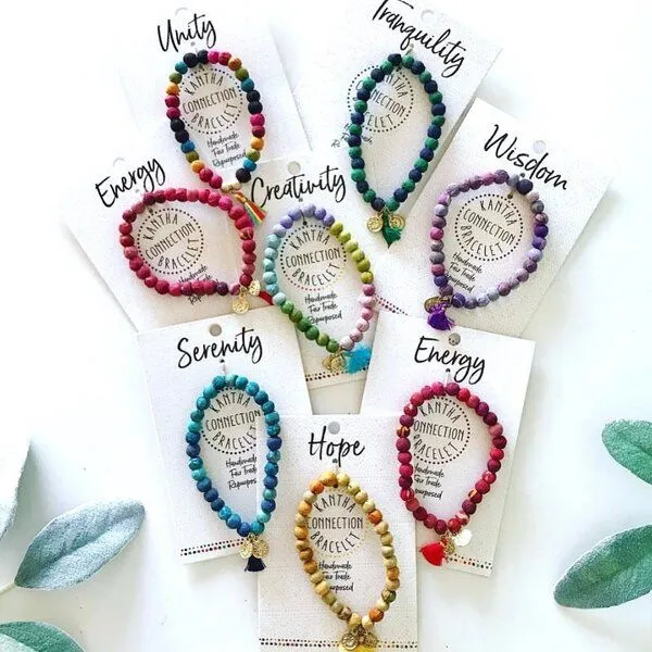Worldfinds Worldfinds Kantha Armband "Connection", Blau, – Produktbild 2 von 4