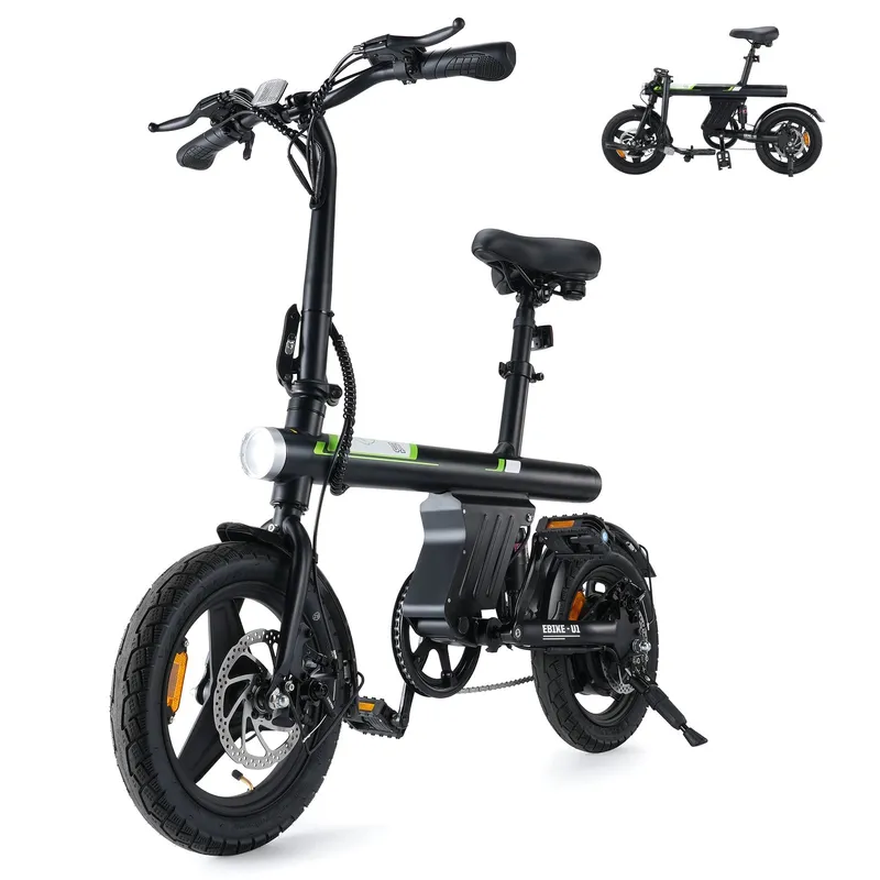 1 U1 City Faltbares E-Bike 350W für Erwachsene, U1 schwarz, – Produktbild 1 von 1