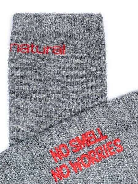 Super.Natural Super.Natural Socken SN All Day Socks für Damen und Herren, aus Merino, Cashmere grey melange/high risk red, – Produktbild 2 von 3