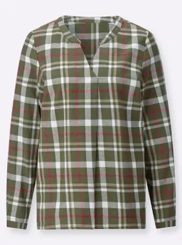 Witt Witt Flanellbluse oliv-rotbraun-kariert – Produktbild 1 von 1