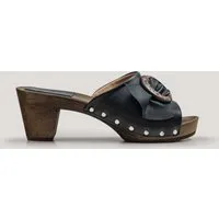 AGAZI AGAZI Damen vegan Clogs Kokosnuss Schüchtern Veganes Öko-Leder Schwarz – Produktbild 1 von 1