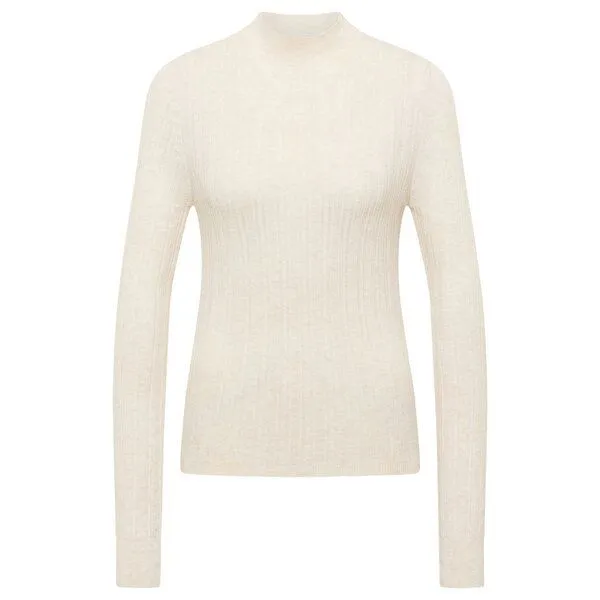 LANIUS LANIUS Rollkragenpullover, Off white melange, – Produktbild 1 von 4