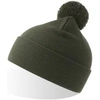 Atlantis Headwear Atlantis Headwear Atlantis Wind Beanie Mütze Bommelmütze einfarbig 8 Farben, Olive, – Produktbild 1 von 1