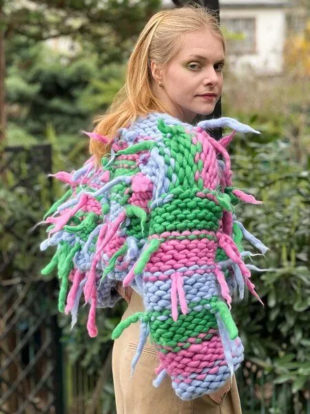 PANAPUFA PANAPUFA 100% MERINO Strickjacke aus Merinowolle LAS VEGAS, Mehrfarbig, – Produktbild 5 von 8