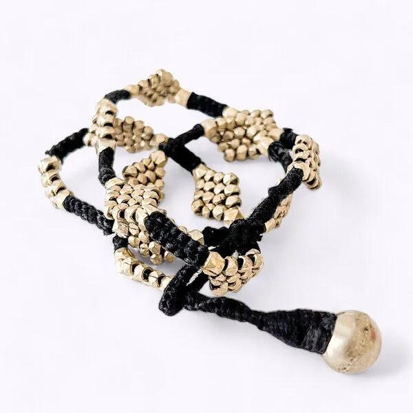 KIKOONI KIKOONI Dokra Kette "FLOWER", Schwarz, – Produktbild 3 von 7