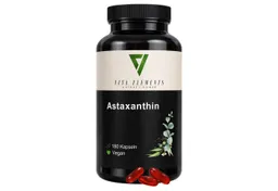 Vita Elements Astaxanthin - 12mg aus konzentriertem Algen-Oleoresin, 180 Kapseln, 1 er Packung à 180 St., Vegan, Frei von Gentechnik, Ohne Fischöl & Gelatine, Laborgeprüft – Produktbild 1 von 1