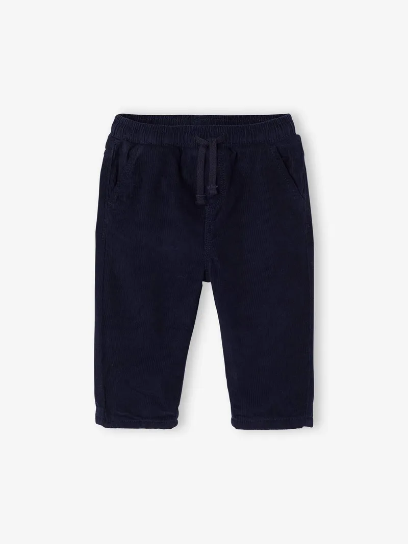 Vertbaudet Baby Thermohose aus Cord mit Dehnbund, Marine, – Produktbild 1 von 3