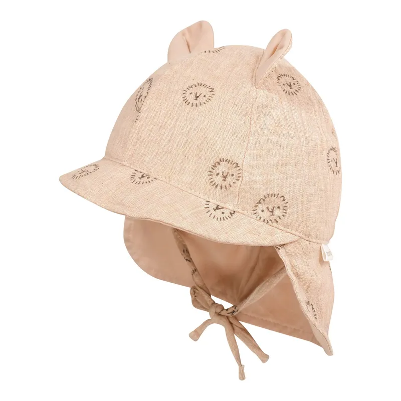 Maximo Maximo Musselin-Schirmmütze mit Nacken- und UV-Schutz Ohren, Beige, – Produktbild 1 von 1