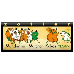 Zotter Bitterschokolade mit Mandarine, Grüntee & Kokosnougat, handgeschöpft – Produktbild 1 von 1