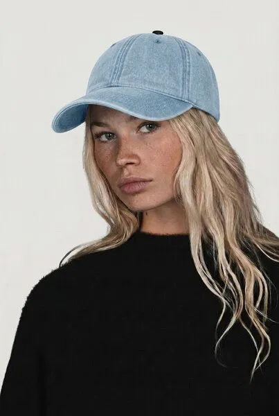 Lou-i Lou-i Cap Vintage Style Baumwolle, Jeansblau, – Produktbild 3 von 4