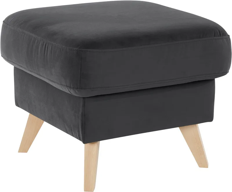 exxpo - sofa fashion Hocker Nappa mit praktischem Staufach unter der Sitzfläche, Gelb, – Produktbild 3 von 5