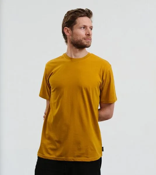 Gary Mash GARY MASH Herren Basic T-Shirt aus Biobaumwolle, Gelb, – Produktbild 2 von 4