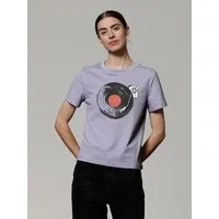watapparel watapparel T-Shirt Frauen Schallplatte, Lavender, – Produktbild 1 von 1