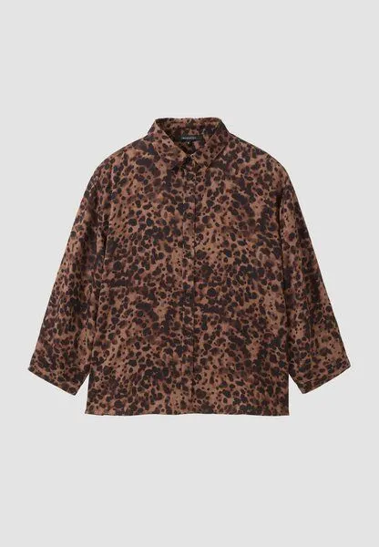 recolution Damen Bluse aus LENZING ECOVERO Viskose - CYPRESS LEO - recolution, Cognac brown (braun), – Produktbild 2 von 4
