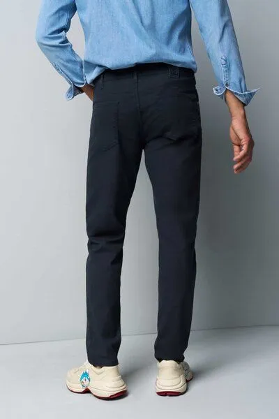 M 5 BY MEYER M 5 BY MEYER Baumwolle-Tencel Microstruktur Five Pocket, Blau (marine), – Produktbild 5 von 5