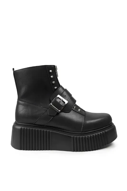 Altercore Altercore Damen vegan Stiefel Deneb, Schwarz, – Produktbild 3 von 3