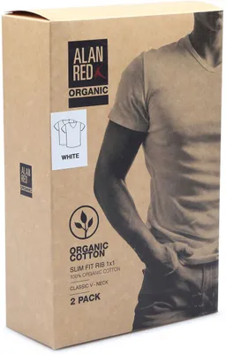 Alan Red Alan Red Vancouver Organic T-Shirt V-Ausschnitt 2er-Pack – Produktbild 1 von 1