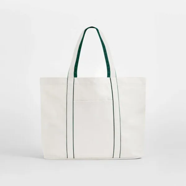 Westford Mill Westford Mill Tragetasche 41 x 34 x 15 cm zweifarbig, Weiss (soft) / grün (bottle), – Produktbild 1 von 3